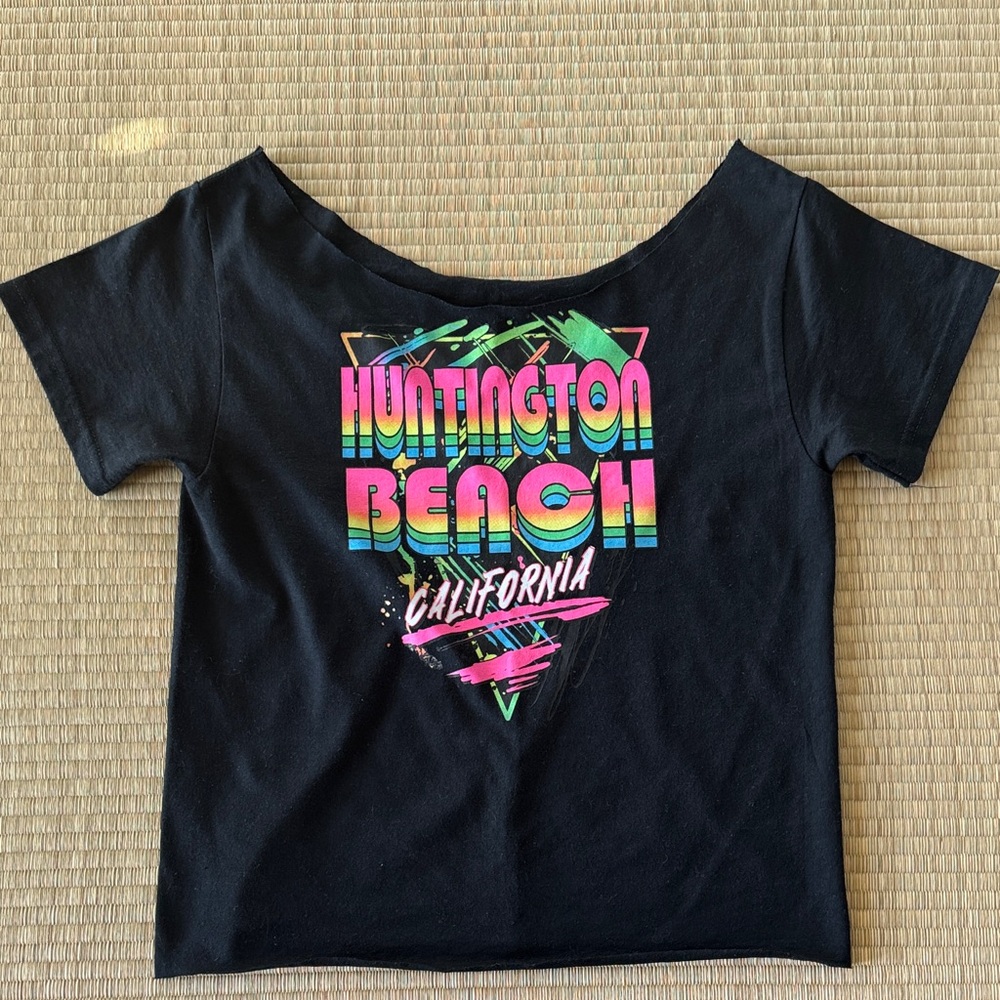 Black Huntington Beach Graphic Tee